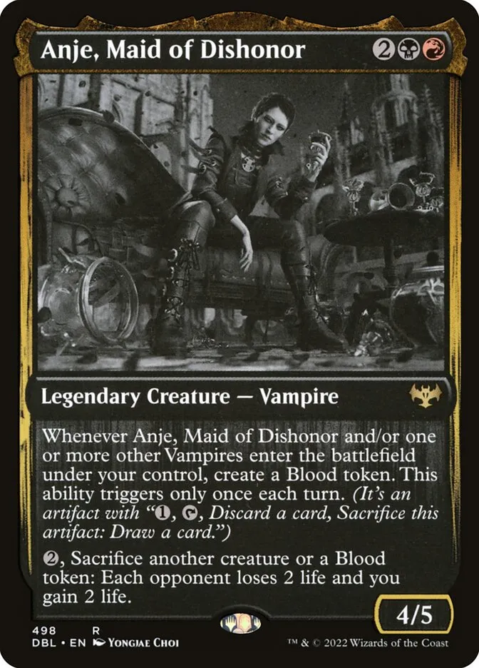 2022 Innistrad: Double Feature Anje, Maid of Dishonor #498 rare card image