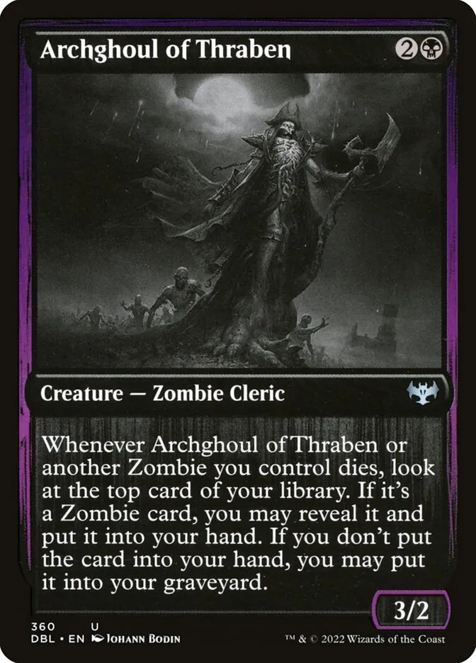 2022 Innistrad: Double Feature Archghoul of Thraben #360 uncommon card image