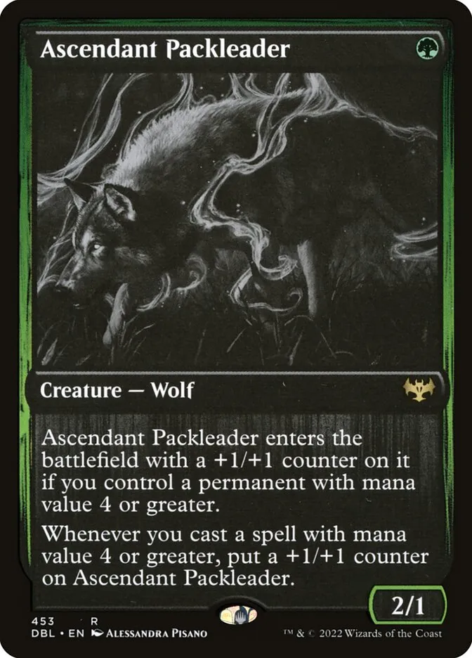 2022 Innistrad: Double Feature Ascendant Packleader #453 rare card image