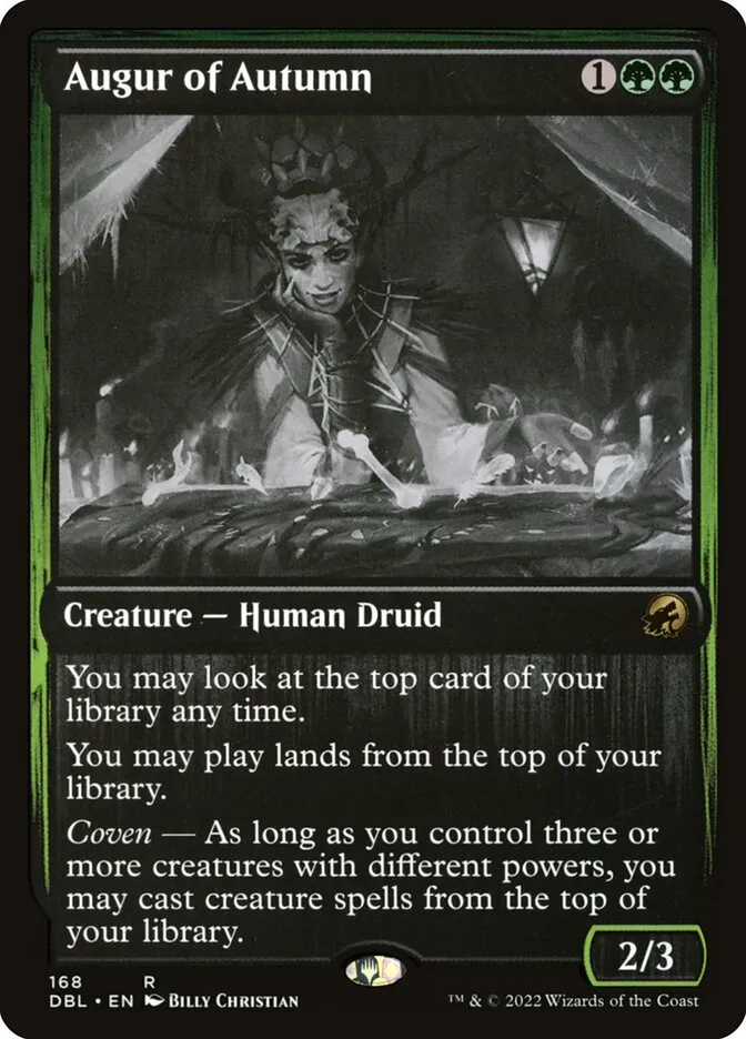 2022 Innistrad: Double Feature Augur of Autumn #168 rare card image