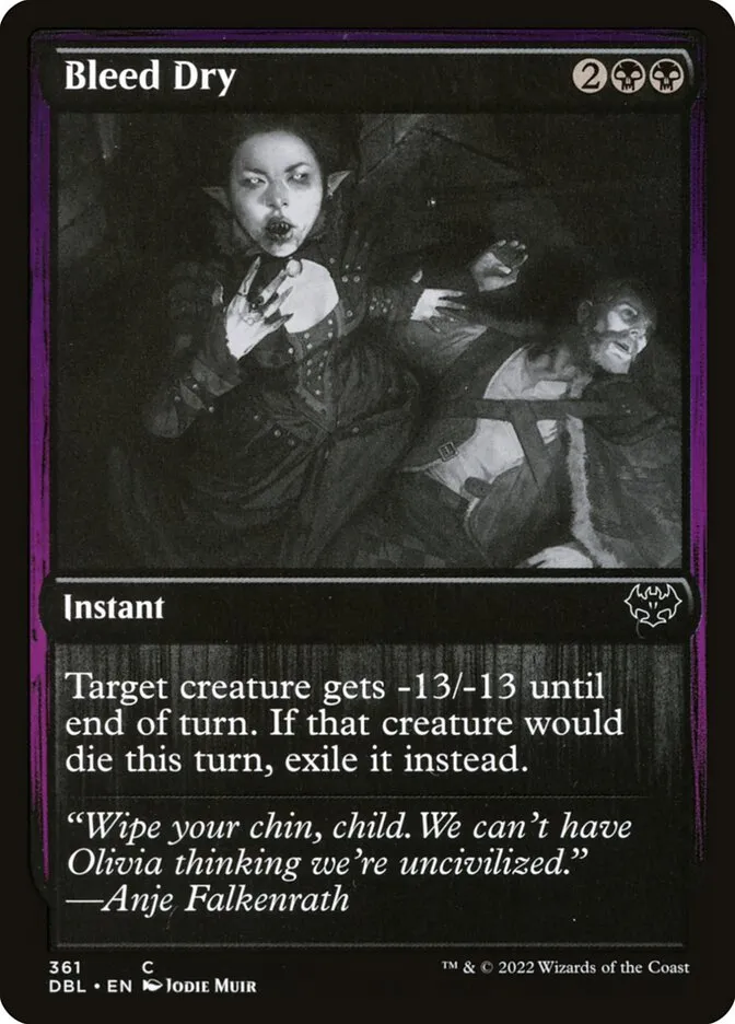 2022 Innistrad: Double Feature Bleed Dry #361 common card image