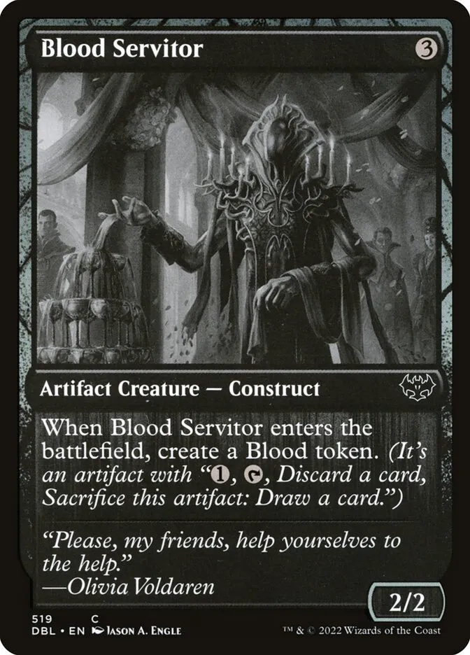 2022 Innistrad: Double Feature Blood Servitor #519 common card image