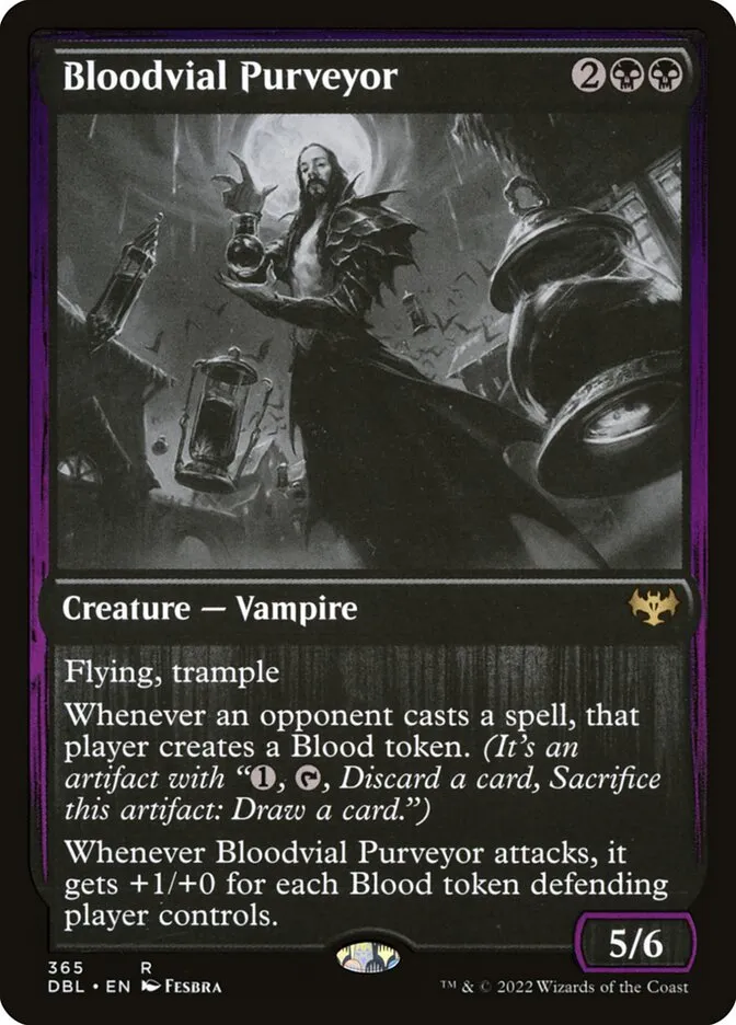 2022 Innistrad: Double Feature Bloodvial Purveyor #365 rare card image