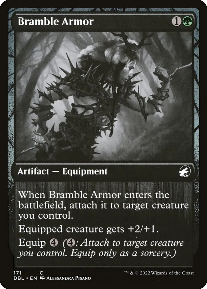 2022 Innistrad: Double Feature Bramble Armor common #171 common card image