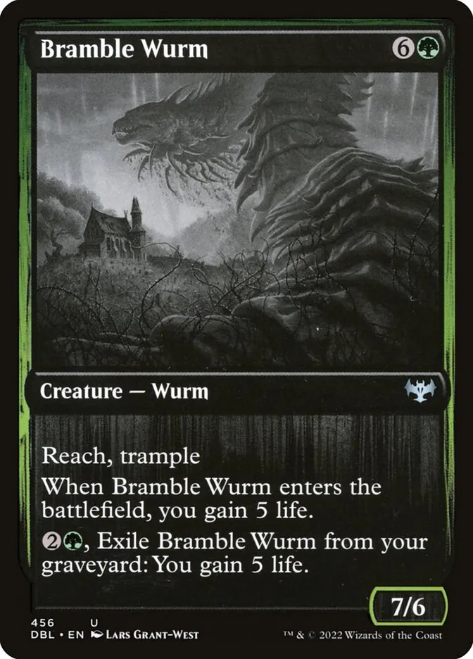 2022 Innistrad: Double Feature Bramble Wurm #456 uncommon card image