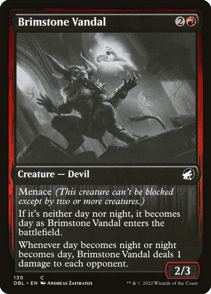 2022 Innistrad: Double Feature Brimstone Vandal #130 common card image