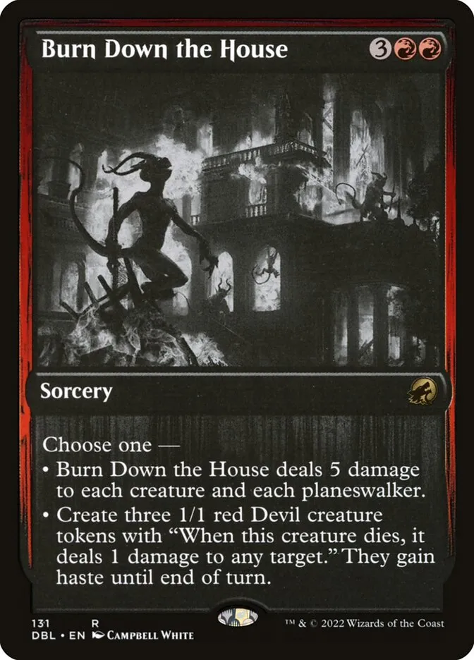 2022 Innistrad: Double Feature Burn Down the House #131 rare card image