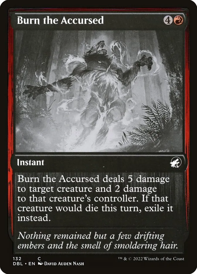 2022 Innistrad: Double Feature Burn the Accursed #132 common card image
