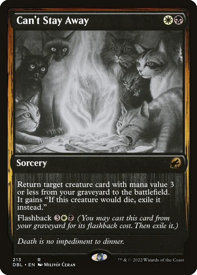2022 Innistrad: Double Feature Can't Stay Away #213 rare card image