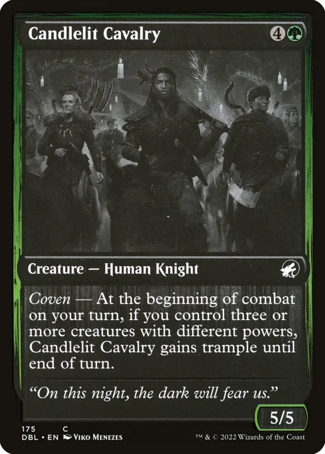 2022 Innistrad: Double Feature Candlelit Cavalry common #175 common card image