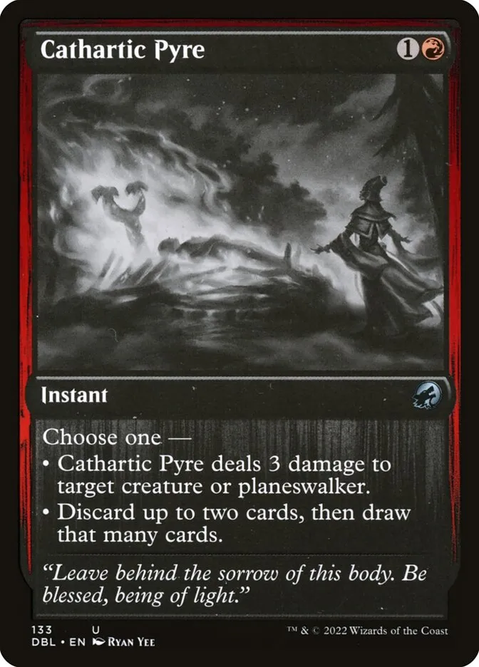 2022 Innistrad: Double Feature Cathartic Pyre [Foil] uncommon #133 uncommon card image