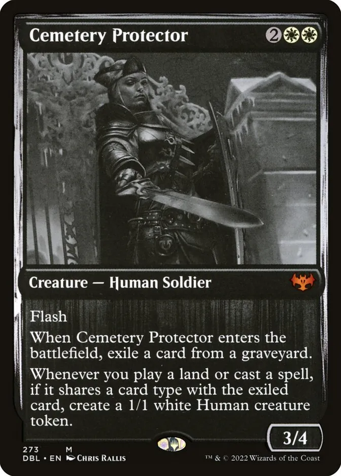 2022 Innistrad: Double Feature Cemetery Protector #273 mythic card image