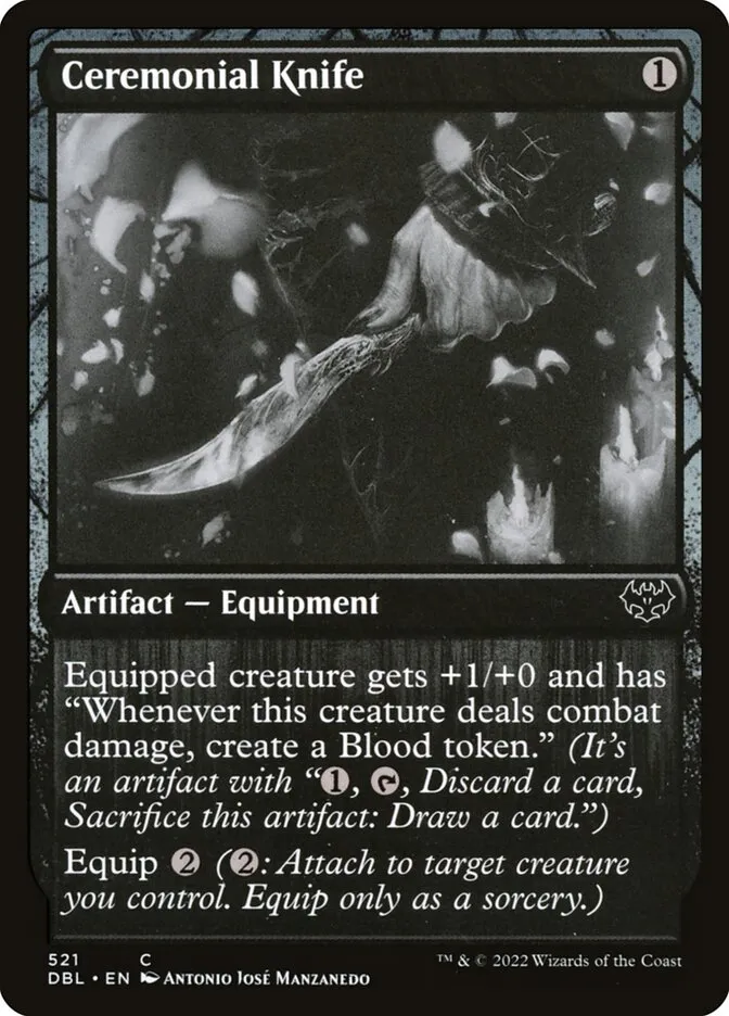 2022 Innistrad: Double Feature Ceremonial Knife #521 common card image
