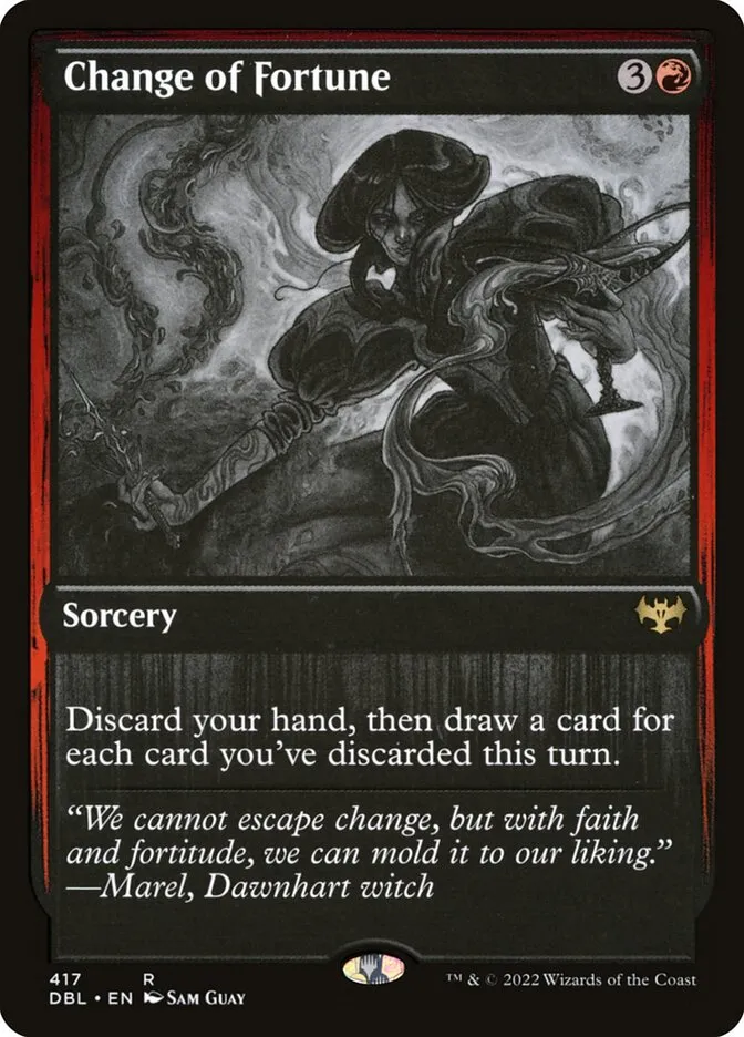 2022 Innistrad: Double Feature Change of Fortune #417 rare card image