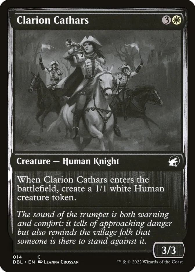 2022 Innistrad: Double Feature Clarion Cathars common #14 common card image
