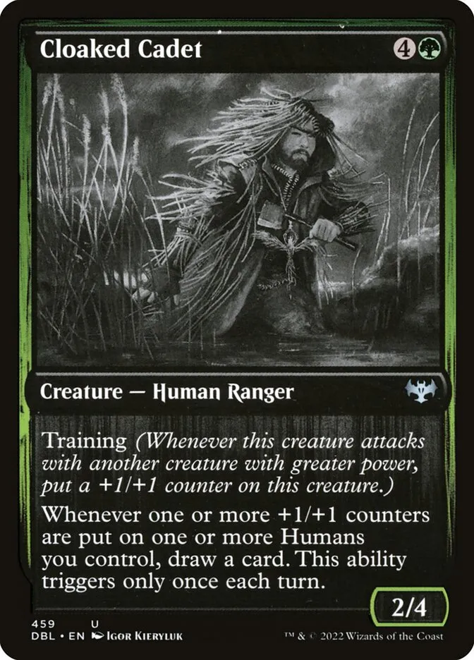 2022 Innistrad: Double Feature Cloaked Cadet #459 uncommon card image