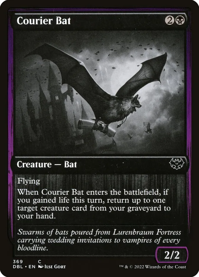 2022 Innistrad: Double Feature Courier Bat common #369 common card image