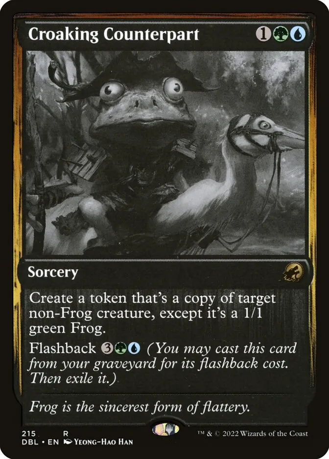 2022 Innistrad: Double Feature Croaking Counterpart #215 rare card image