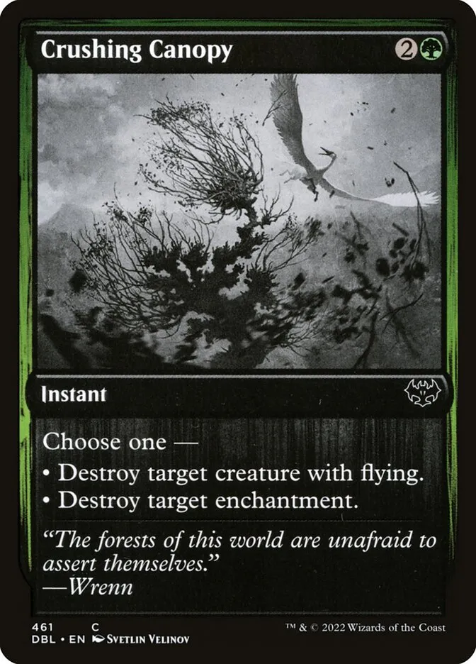 2022 Innistrad: Double Feature Crushing Canopy common #461 common card image
