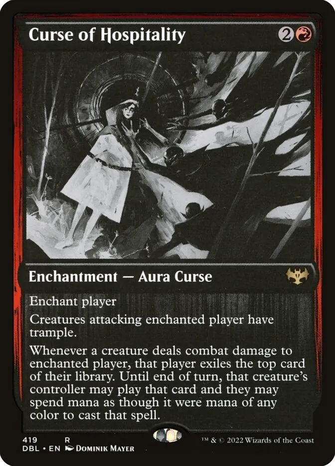 2022 Innistrad: Double Feature Curse of Hospitality #419 rare card image