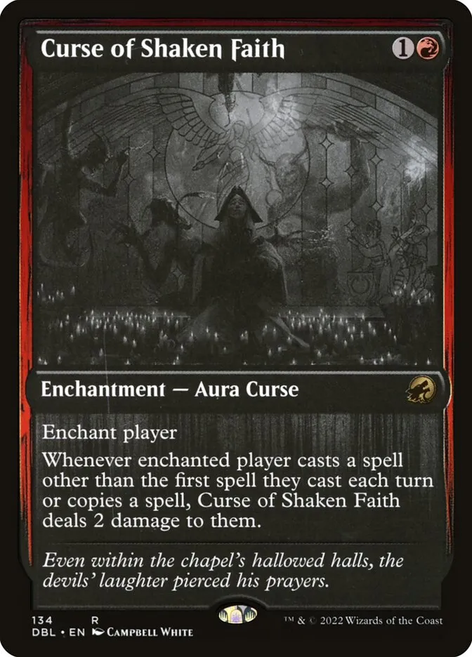 2022 Innistrad: Double Feature Curse of Shaken Faith #134 rare card image