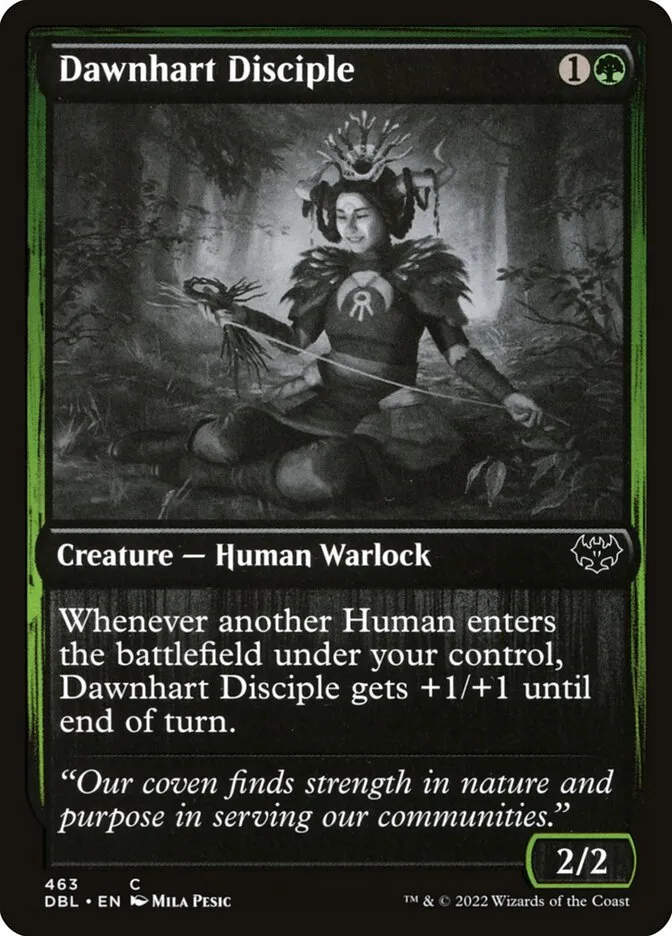 2022 Innistrad: Double Feature Dawnhart Disciple common #463 common card image