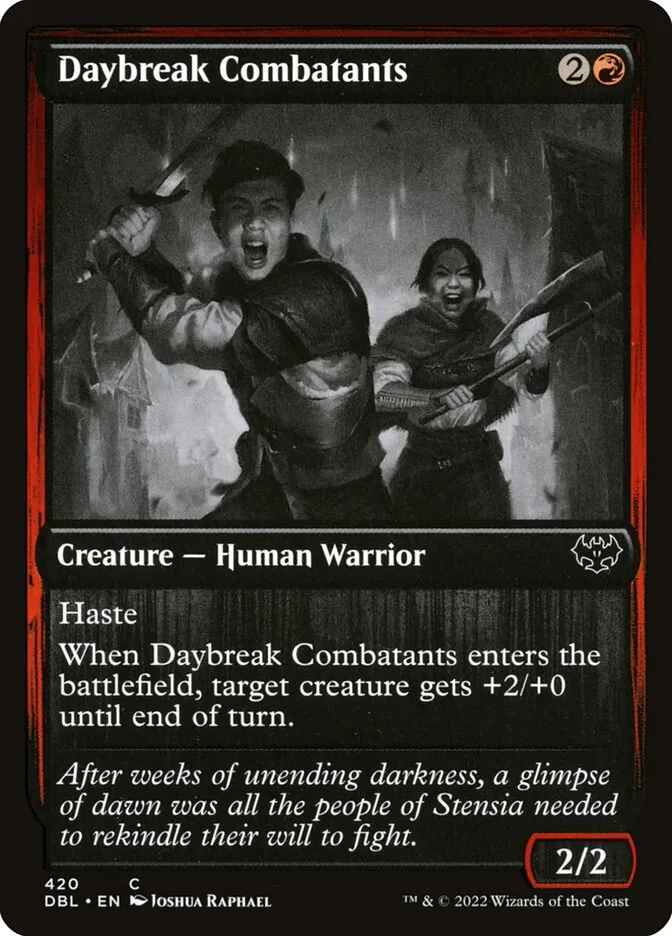 2022 Innistrad: Double Feature Daybreak Combatants common #420 common card image