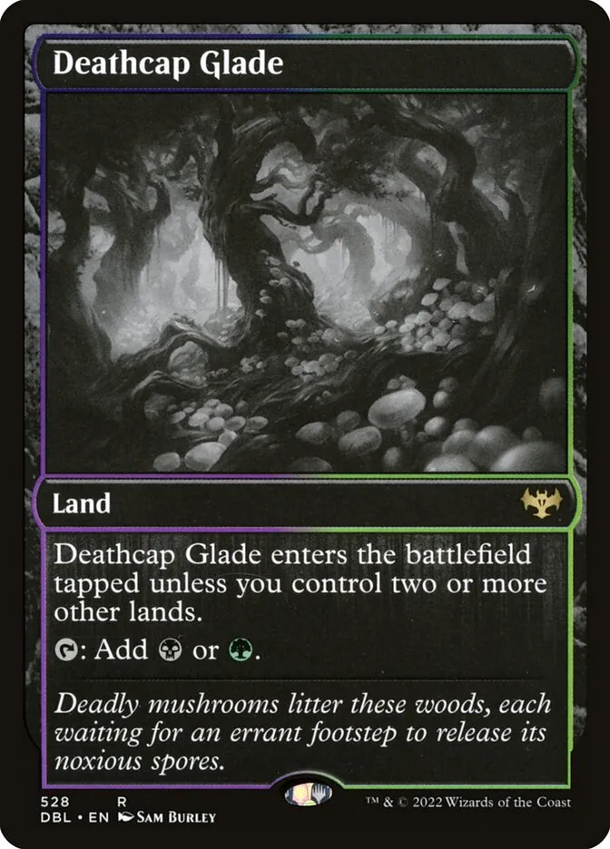2022 Innistrad: Double Feature Deathcap Glade #528 rare card image