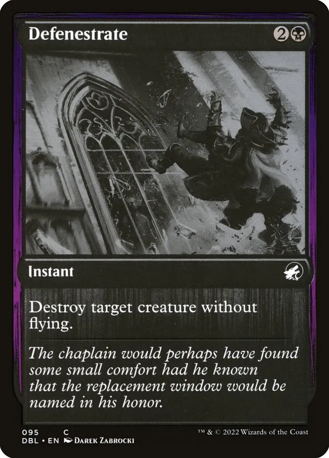 2022 Innistrad: Double Feature Defenestrate #95 common card image