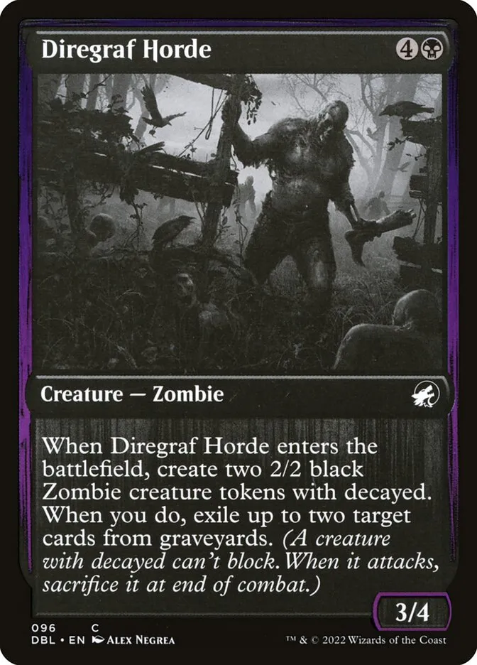 2022 Innistrad: Double Feature Diregraf Horde #96 common card image