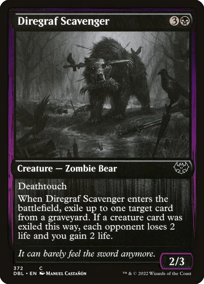 2022 Innistrad: Double Feature Diregraf Scavenger #372 common card image