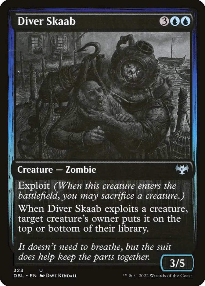 2022 Innistrad: Double Feature Diver Skaab #323 uncommon card image