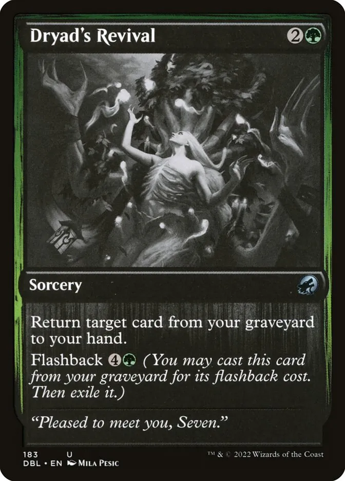 2022 Innistrad: Double Feature Dryad's Revival #183 uncommon card image