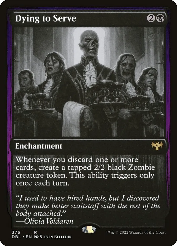 2022 Innistrad: Double Feature Dying to Serve #376 rare card image