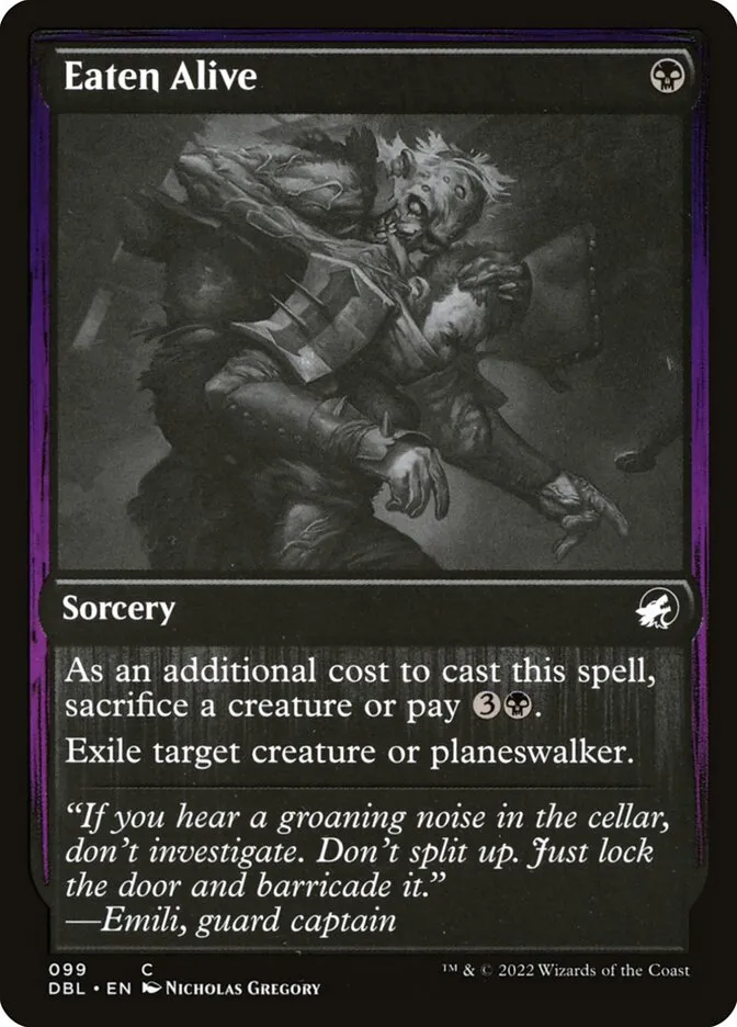2022 Innistrad: Double Feature Eaten Alive #99 common card image