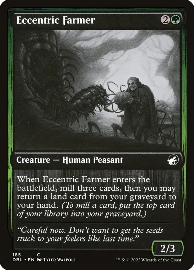 2022 Innistrad: Double Feature Eccentric Farmer #185 common card image