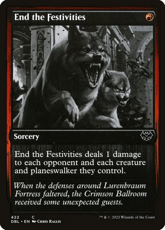 2022 Innistrad: Double Feature End the Festivities #422 common card image