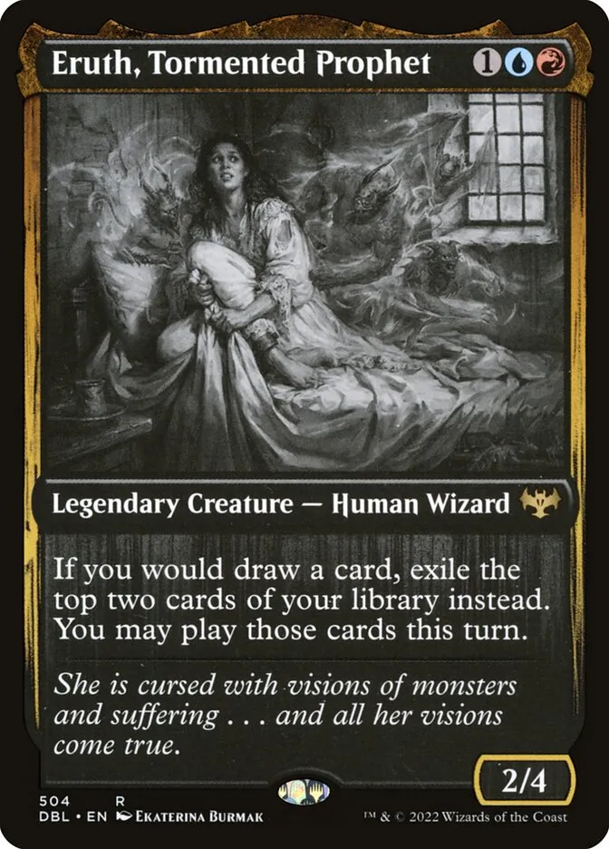 2022 Innistrad: Double Feature Eruth, Tormented Prophet rare #504 rare card image
