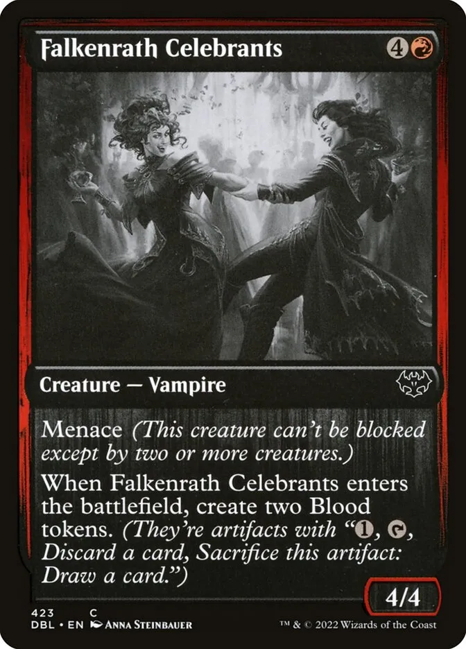 2022 Innistrad: Double Feature Falkenrath Celebrants #423 common card image