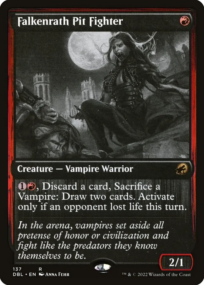 2022 Innistrad: Double Feature Falkenrath Pit Fighter #137 rare card image