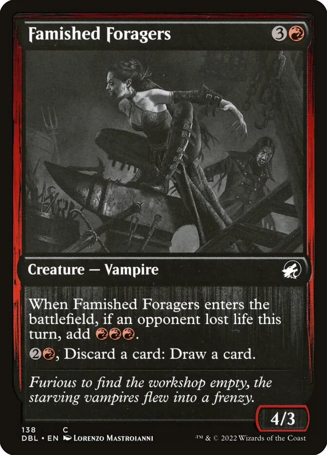 2022 Innistrad: Double Feature Famished Foragers #138 common card image