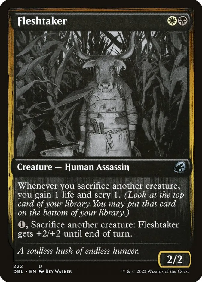 2022 Innistrad: Double Feature Fleshtaker #222 uncommon card image