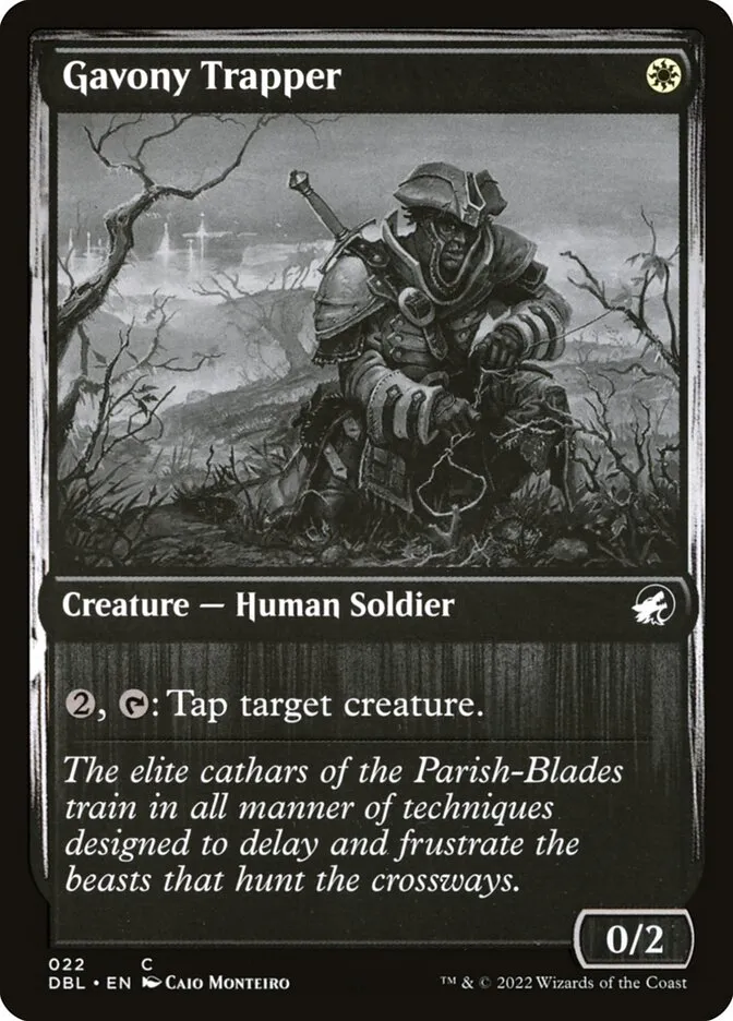 2022 Innistrad: Double Feature Gavony Trapper common #22 common card image