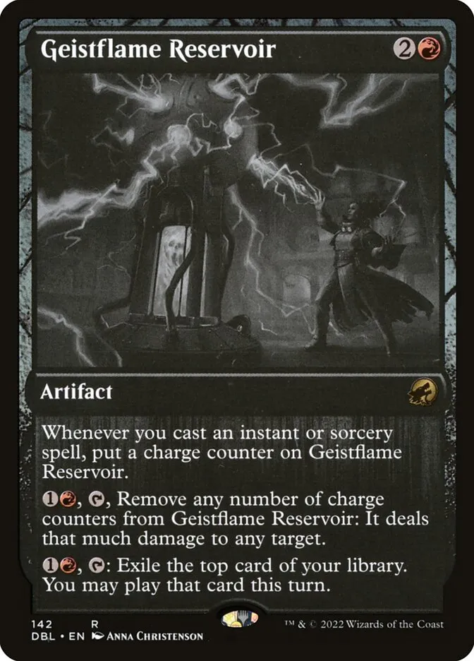 2022 Innistrad: Double Feature Geistflame Reservoir #142 rare card image