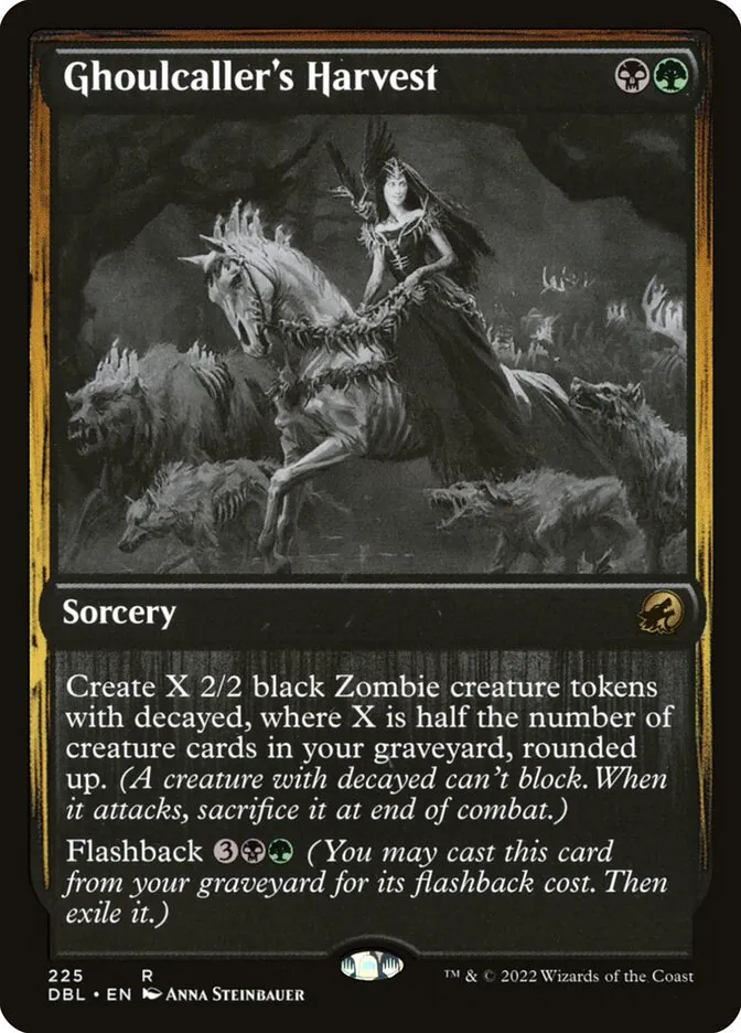 2022 Innistrad: Double Feature Ghoulcaller's Harvest #225 rare card image