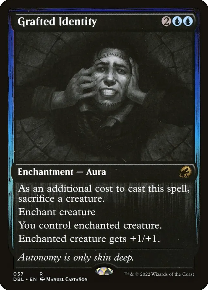 2022 Innistrad: Double Feature Grafted Identity rare #57 rare card image