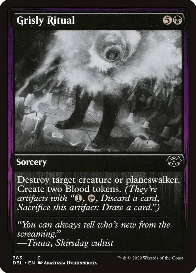 2022 Innistrad: Double Feature Grisly Ritual #383 common card image