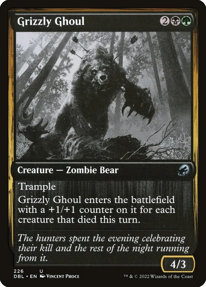 2022 Innistrad: Double Feature Grizzly Ghoul #226 uncommon card image