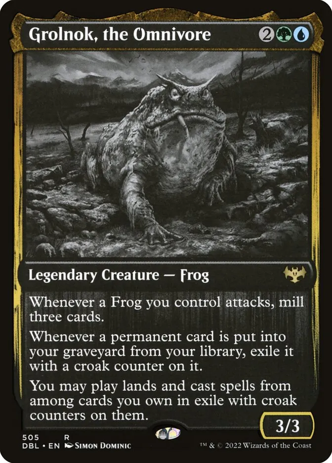 2022 Innistrad: Double Feature Grolnok, the Omnivore #505 rare card image