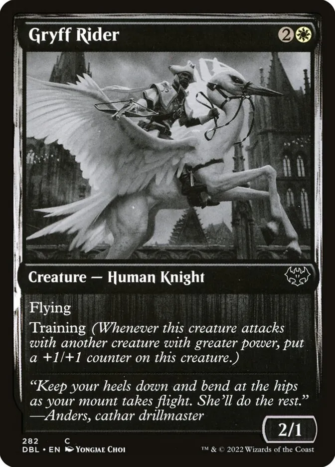 2022 Innistrad: Double Feature Gryff Rider #282 common card image